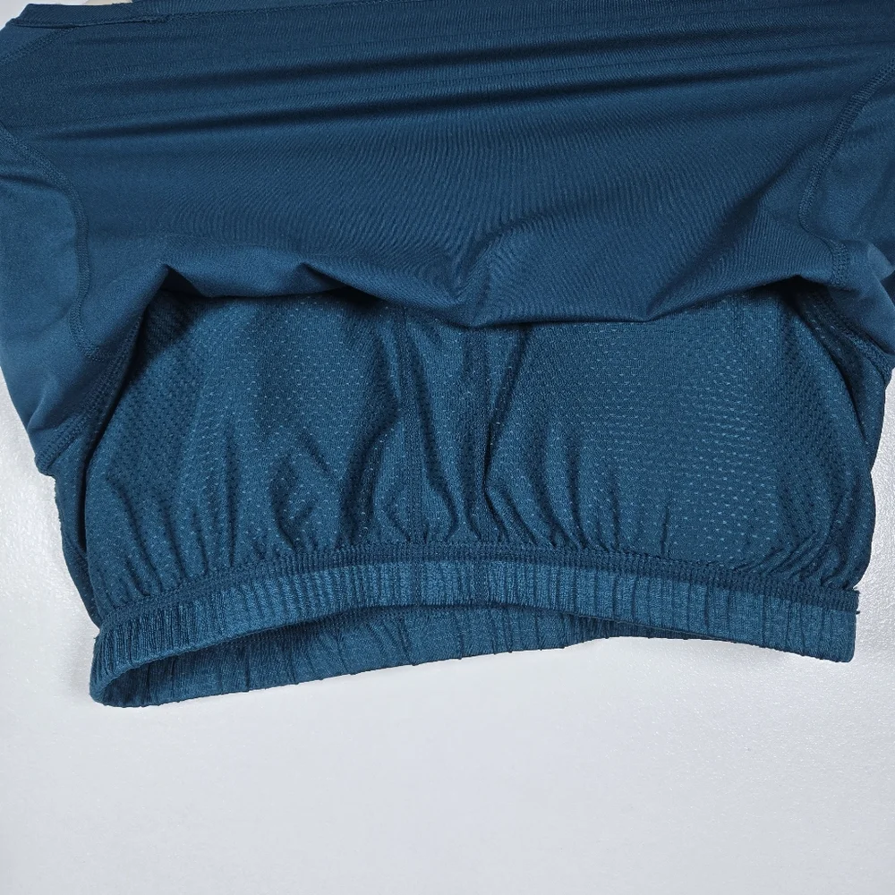 Crane Teal Blue Athletic Sports Bra Size Medium